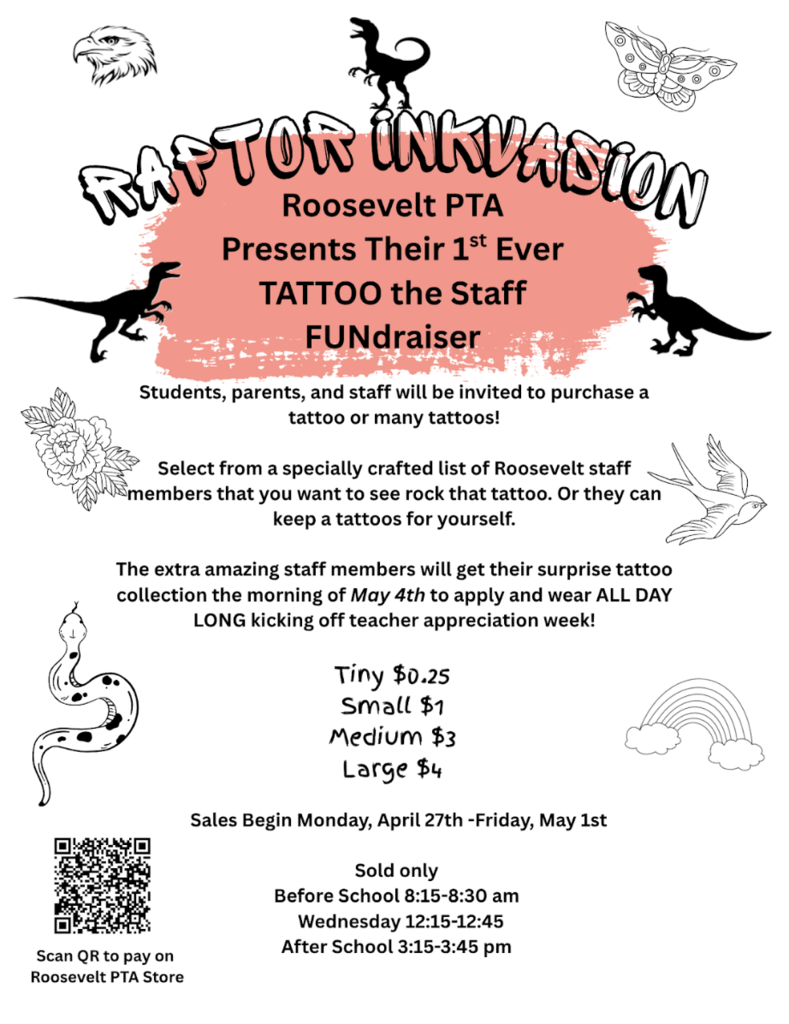 roosevelt PTA fundraiser information