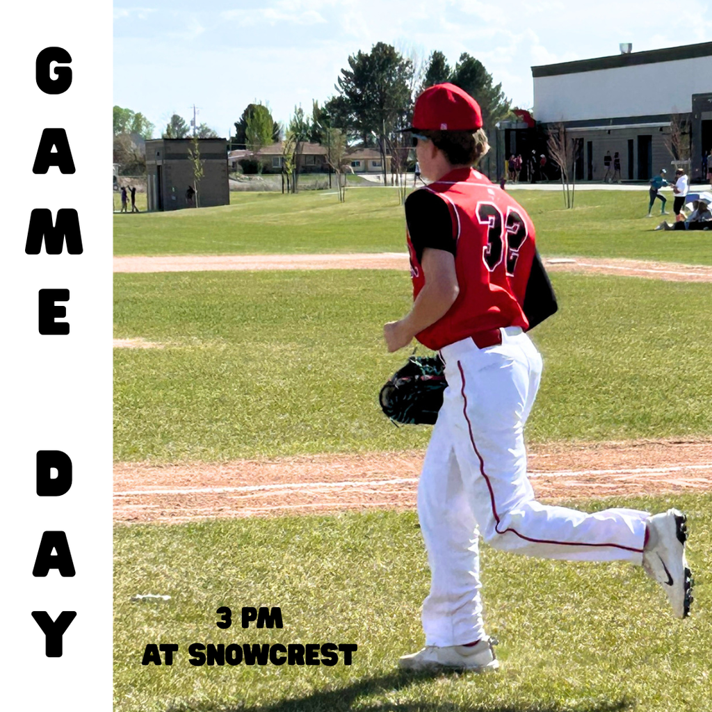 photo of Ruy jr Baseball player running. GAME DAY 3 pm at snowcrest