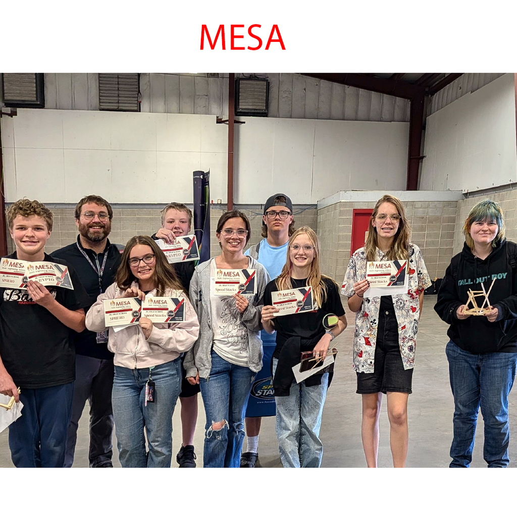 photos of Roy Jr students after competing at Mesa Club