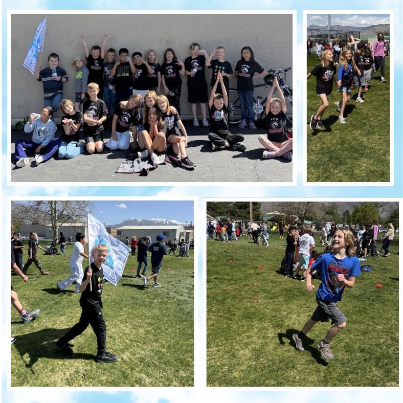 Fun Run! Students having fun running the track for the fundraiser