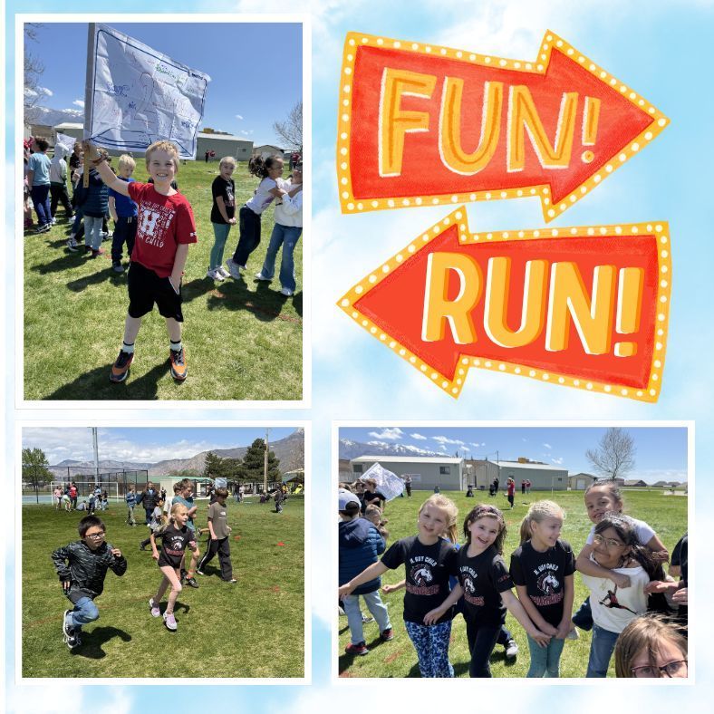 Fun Run! Students having fun running the track for the fundraiser