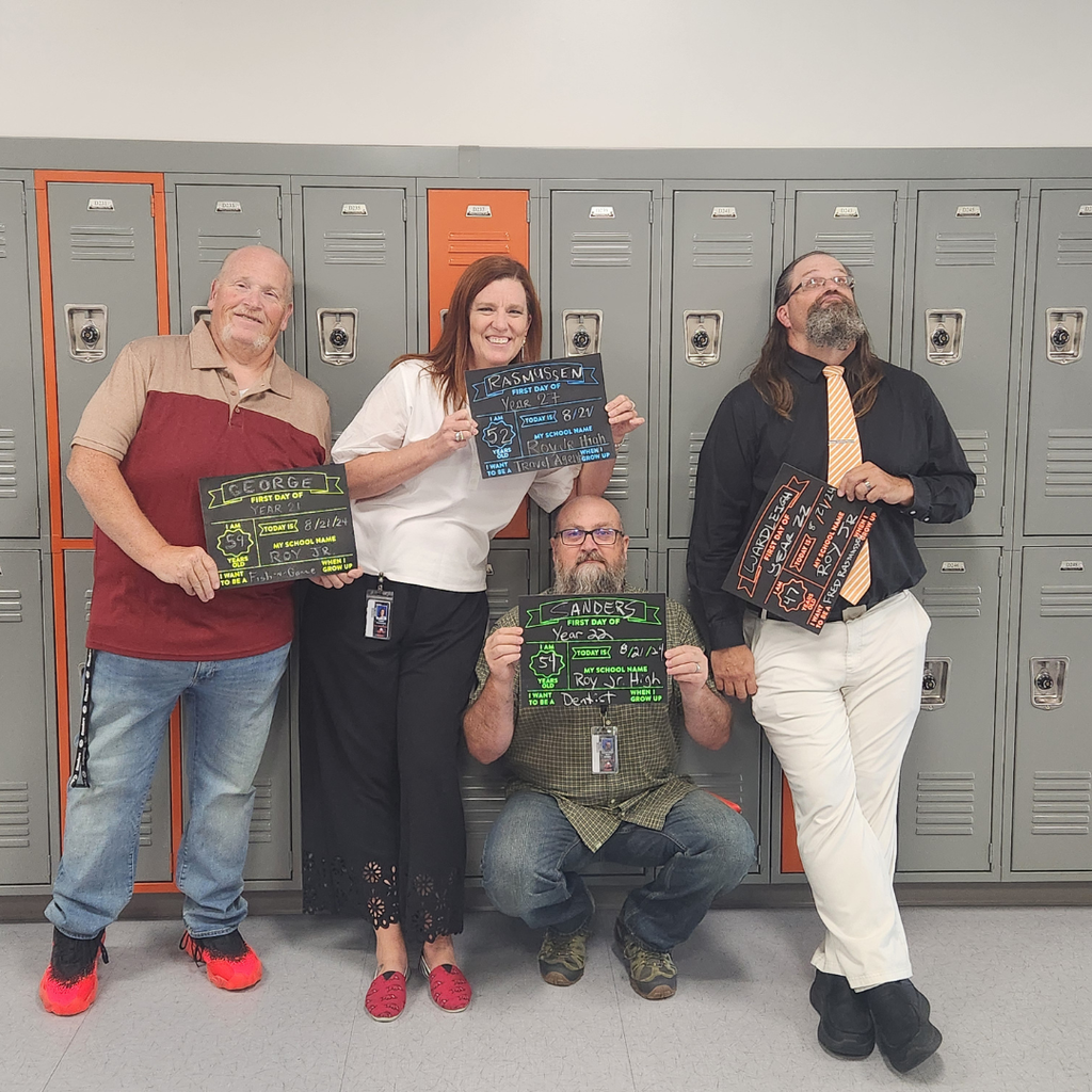 Photographs of Mr George at Roy Jr High to celebrate his retirement