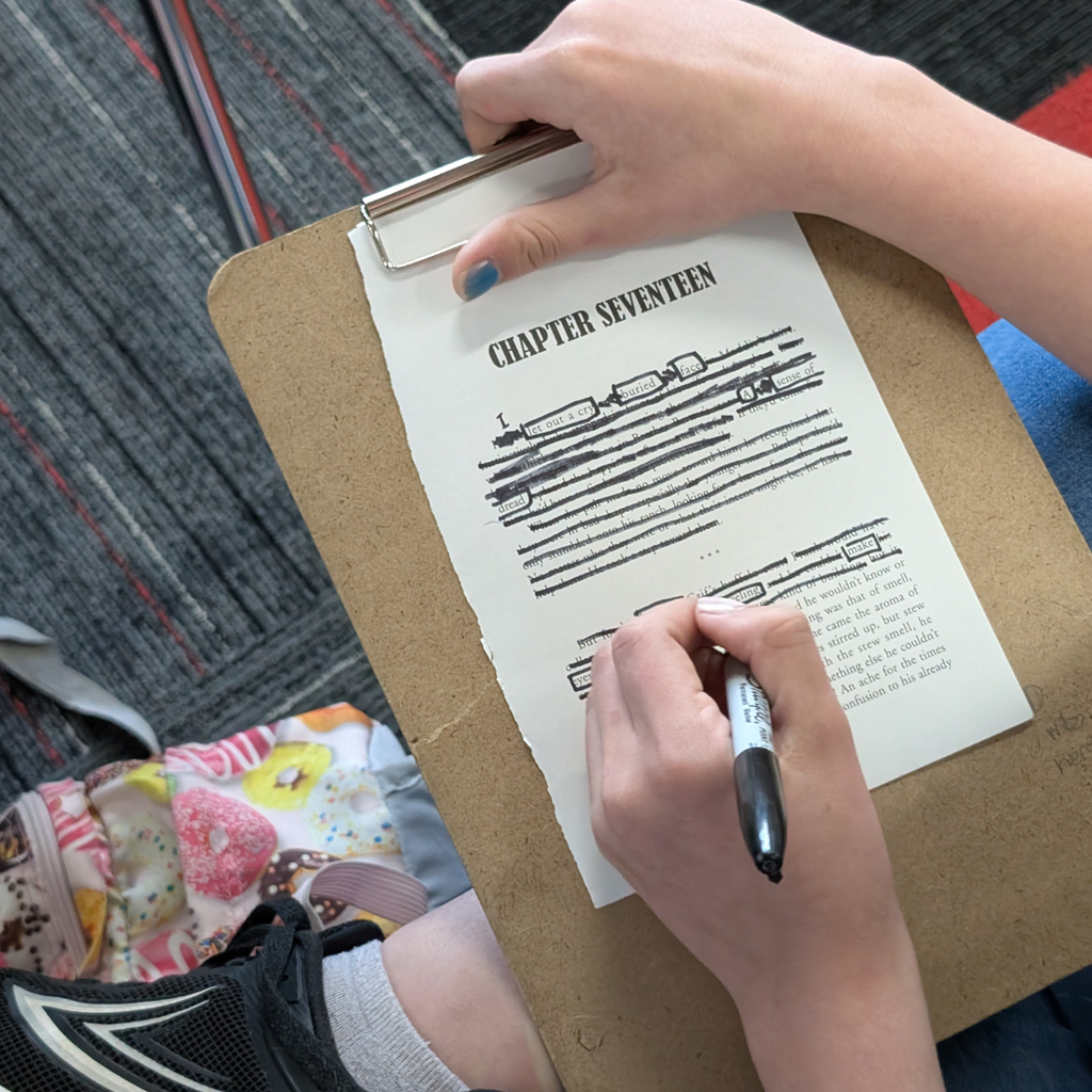 Photographs of Roy Jr High students participating in the annual Poetry Slam