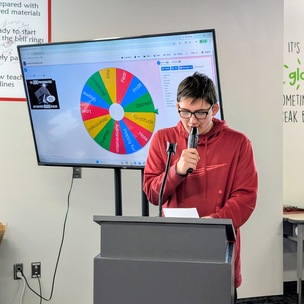 Photographs of Roy Jr High students participating in the annual Poetry Slam