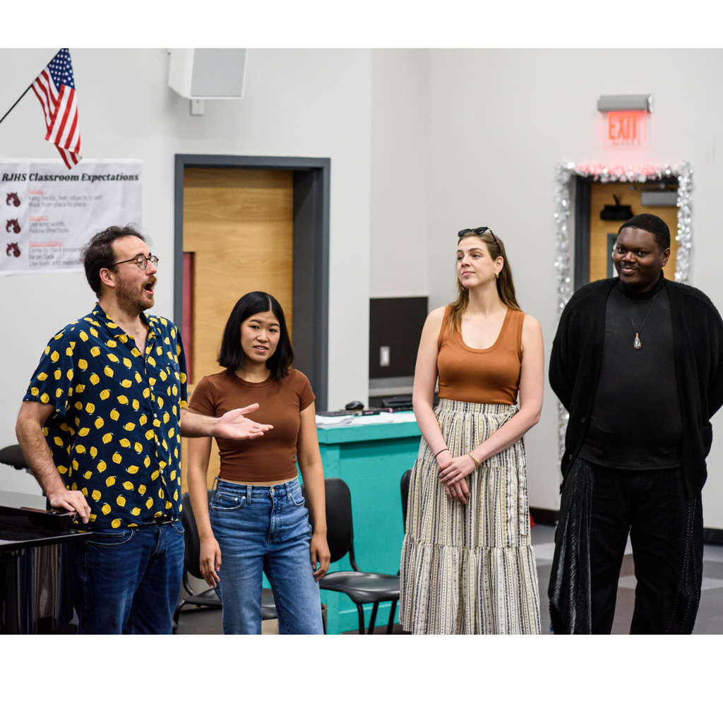 Photographs of Utah Resident Opera Artists from Opera Up Close performing at Roy Jr High.