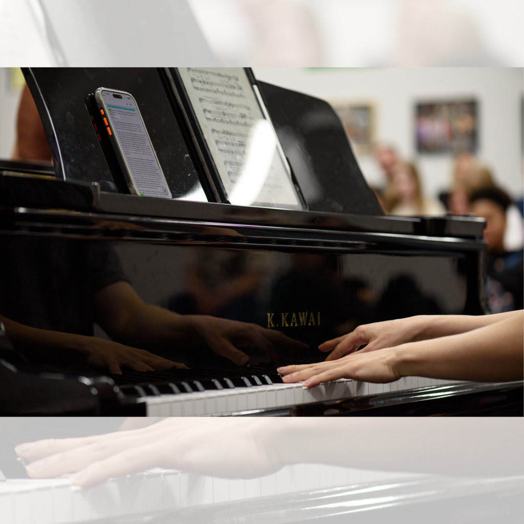 Photographs of Utah Resident Opera Artists from Opera Up Close performing at Roy Jr High.