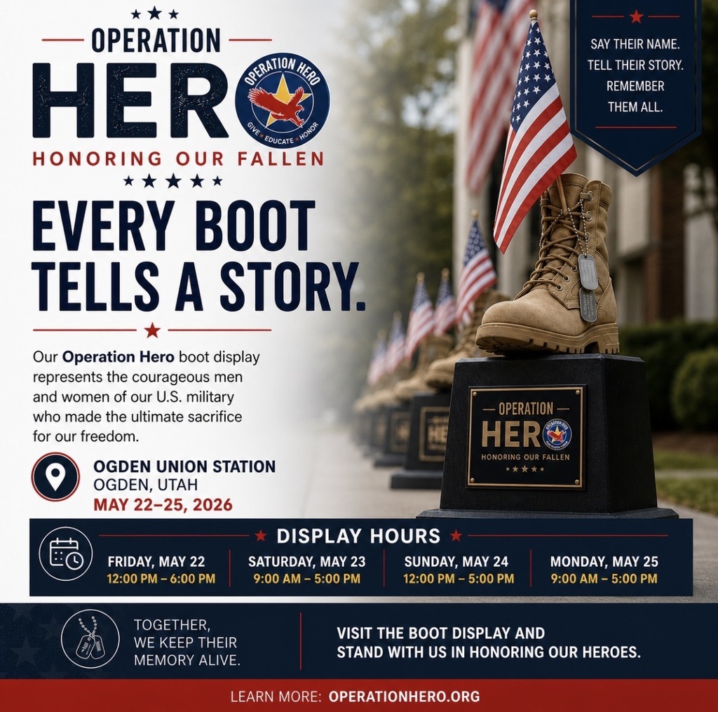 picture of the American flag with boots and text.