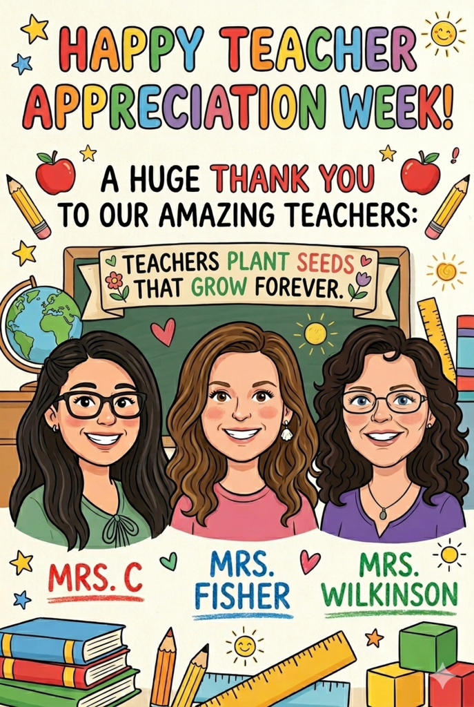 Happy Teacher Appreciation. Three teachers 