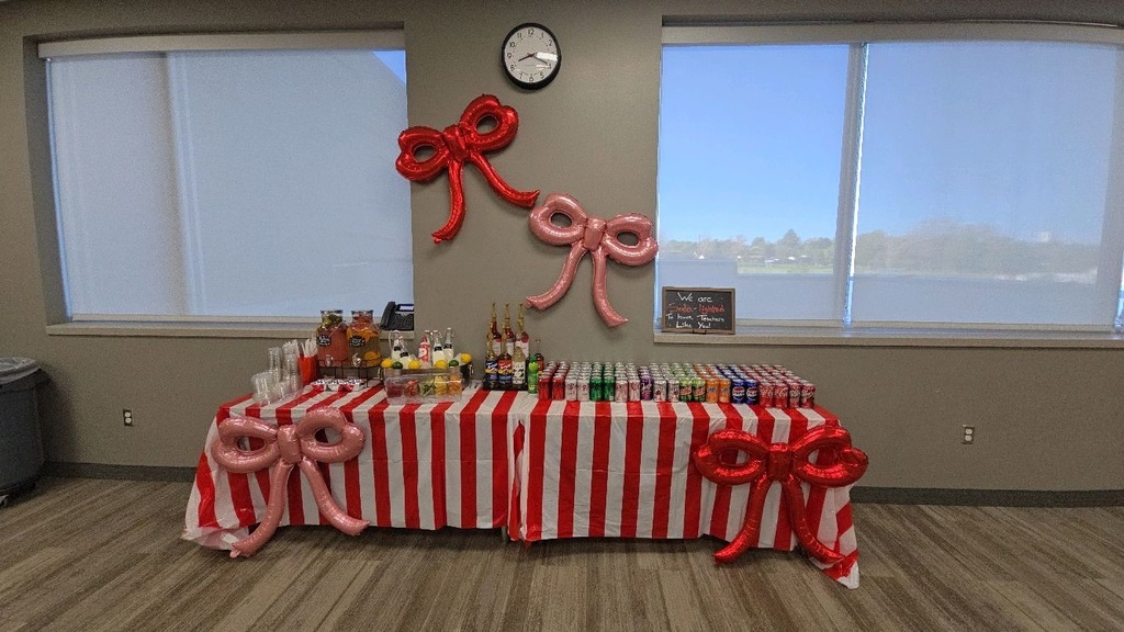soda table for the teachers 