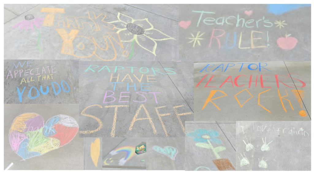 Creative chalk messages