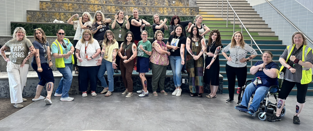 Roosevelt Staff Showing off all of their Tattoos
