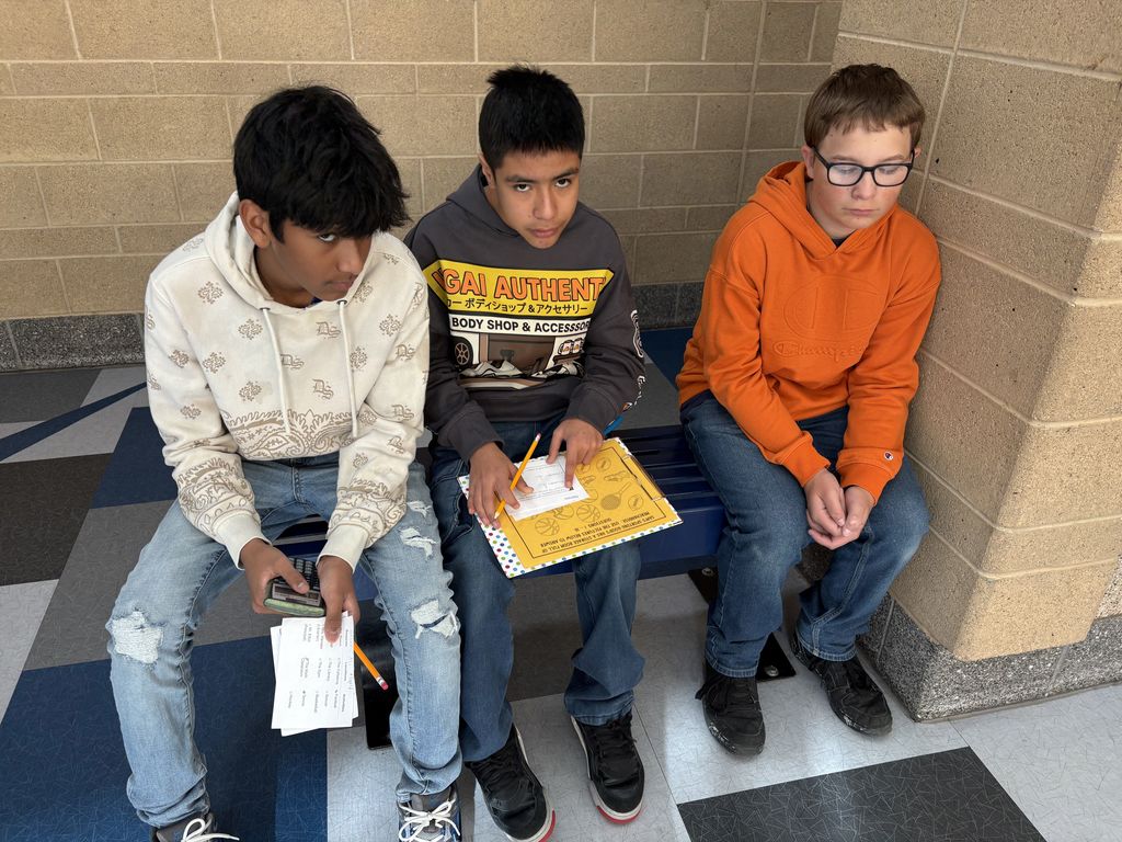 Our Math students solved probability questions to solve the mystery.  We all had a great time and it was fun to watch some of the students run from one station to another to get their next clue.