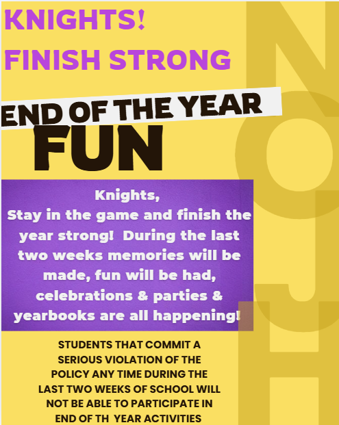 end of the year announcement - finish strong