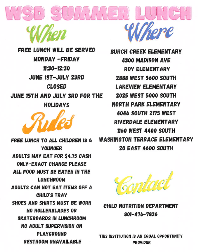 summer lunch flyer