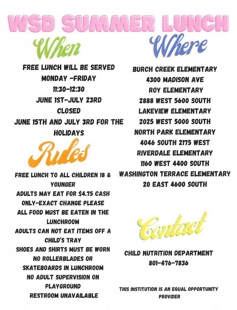 Summer Lunch Program