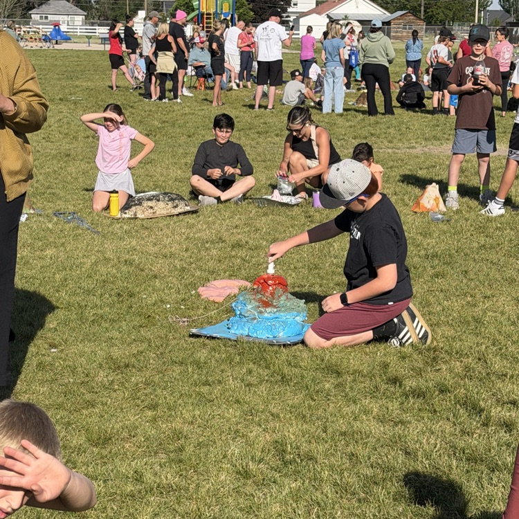  students with Volcano demonstration
