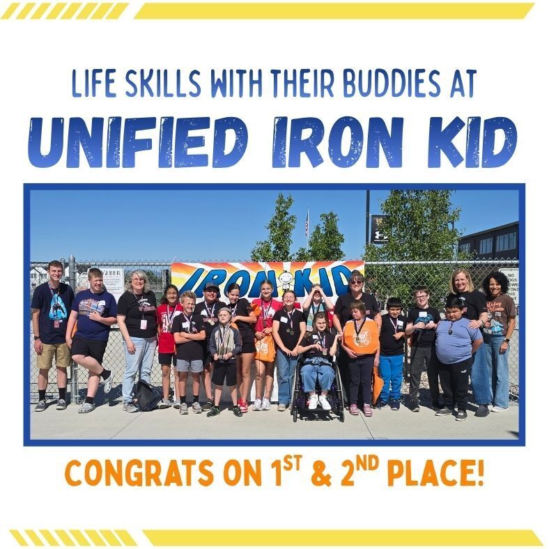 Lifeskills with their buddies at Unified Iron Kid. Congrats on 1st and 2nd place!