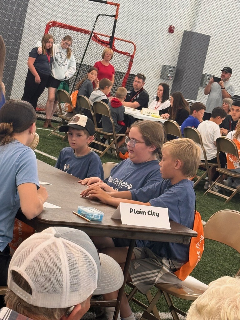 students at a table