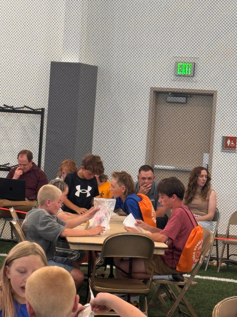 students at a table