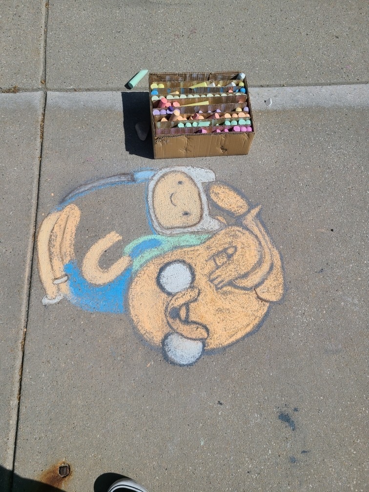 finished sidewalk drawings