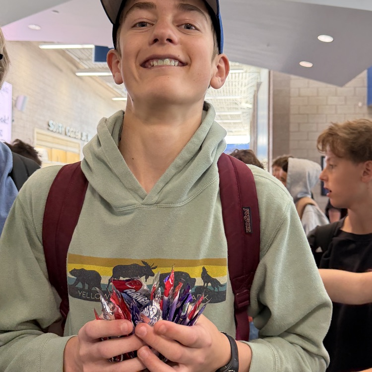 students shopping at the school store