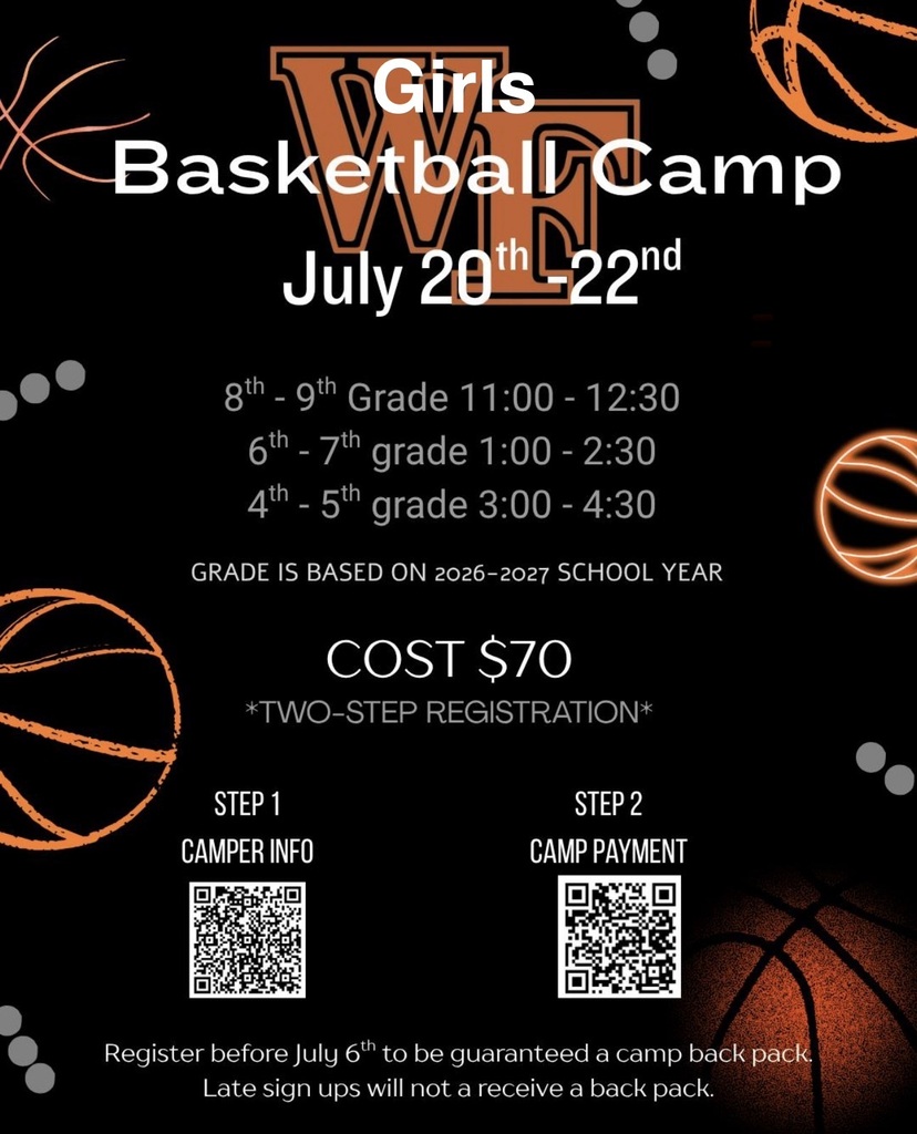 West Field Girls Basketball Camp SCAN QR Code