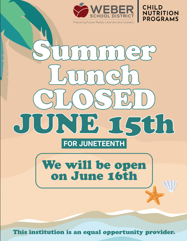 Summer Lunch Closed on Monday, June 15 in observance of Juneteenth.