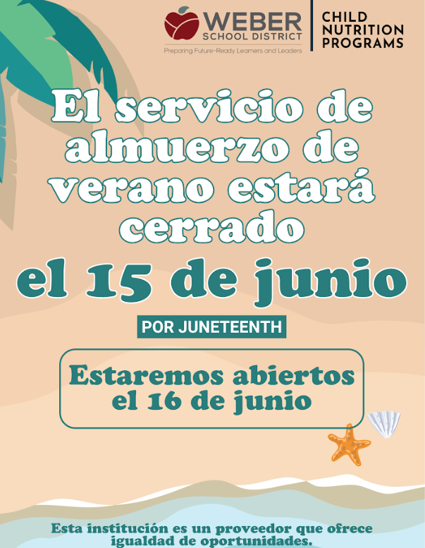 Summer Lunch Closed on Monday, June 15 in observance of Juneteenth.