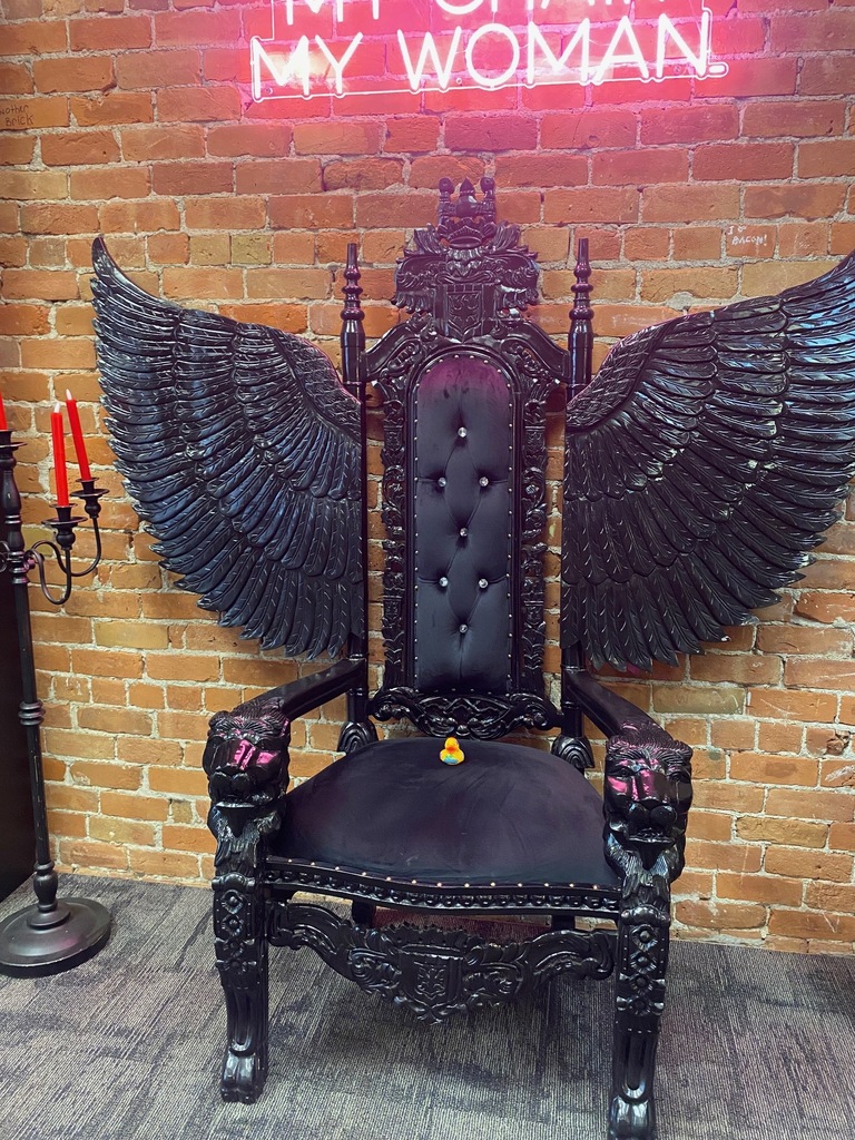 Duck on a chair