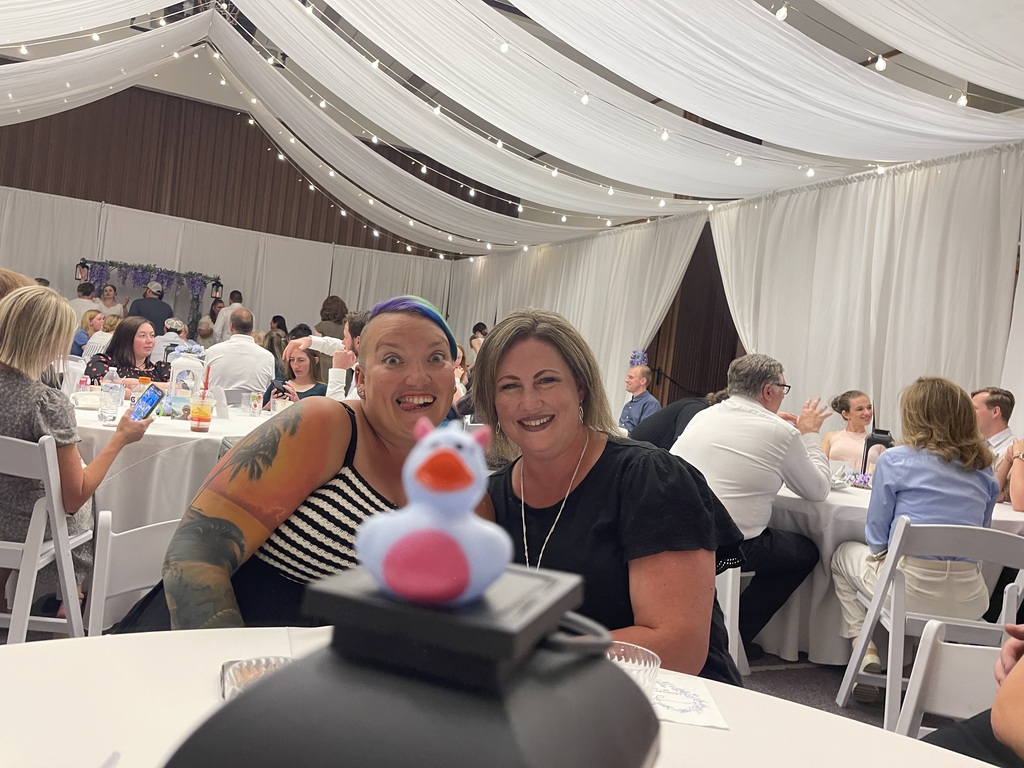 Duck selfie at the wedding.
