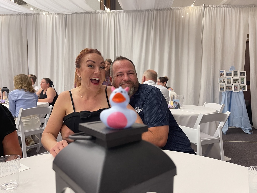 Duck selfie at the wedding.