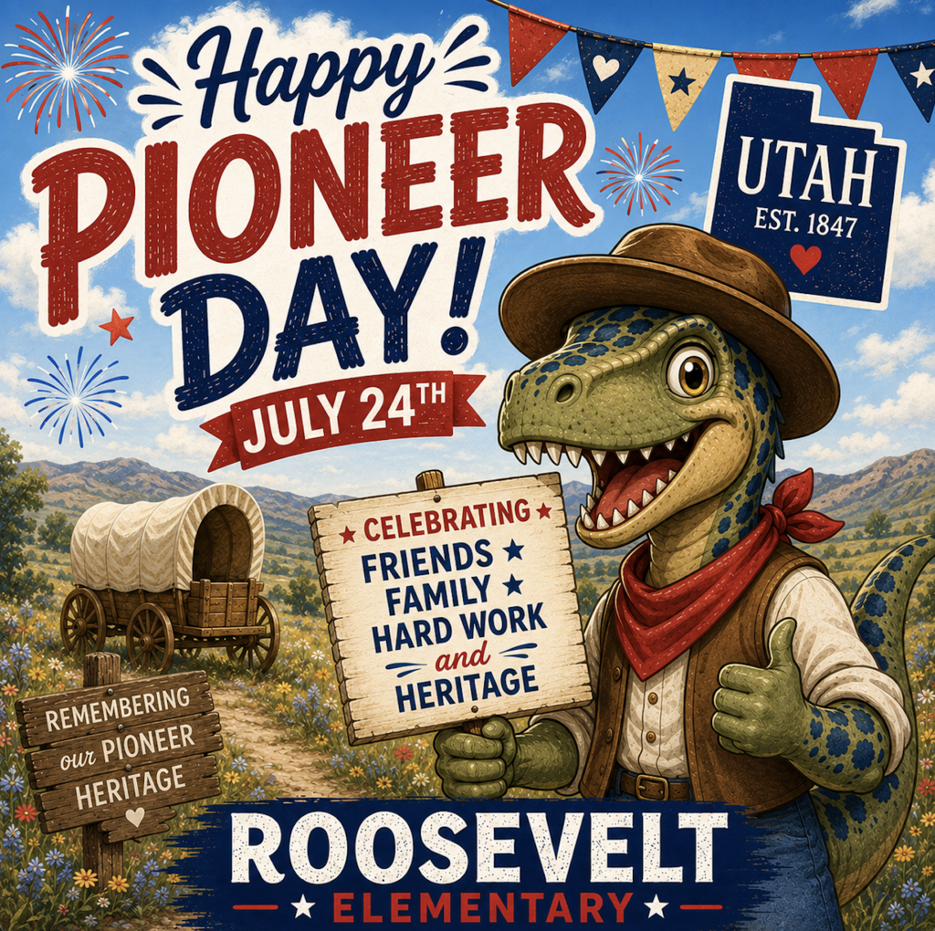photo of a raptor dressed up as a pioneer- Happy Pioneer Day