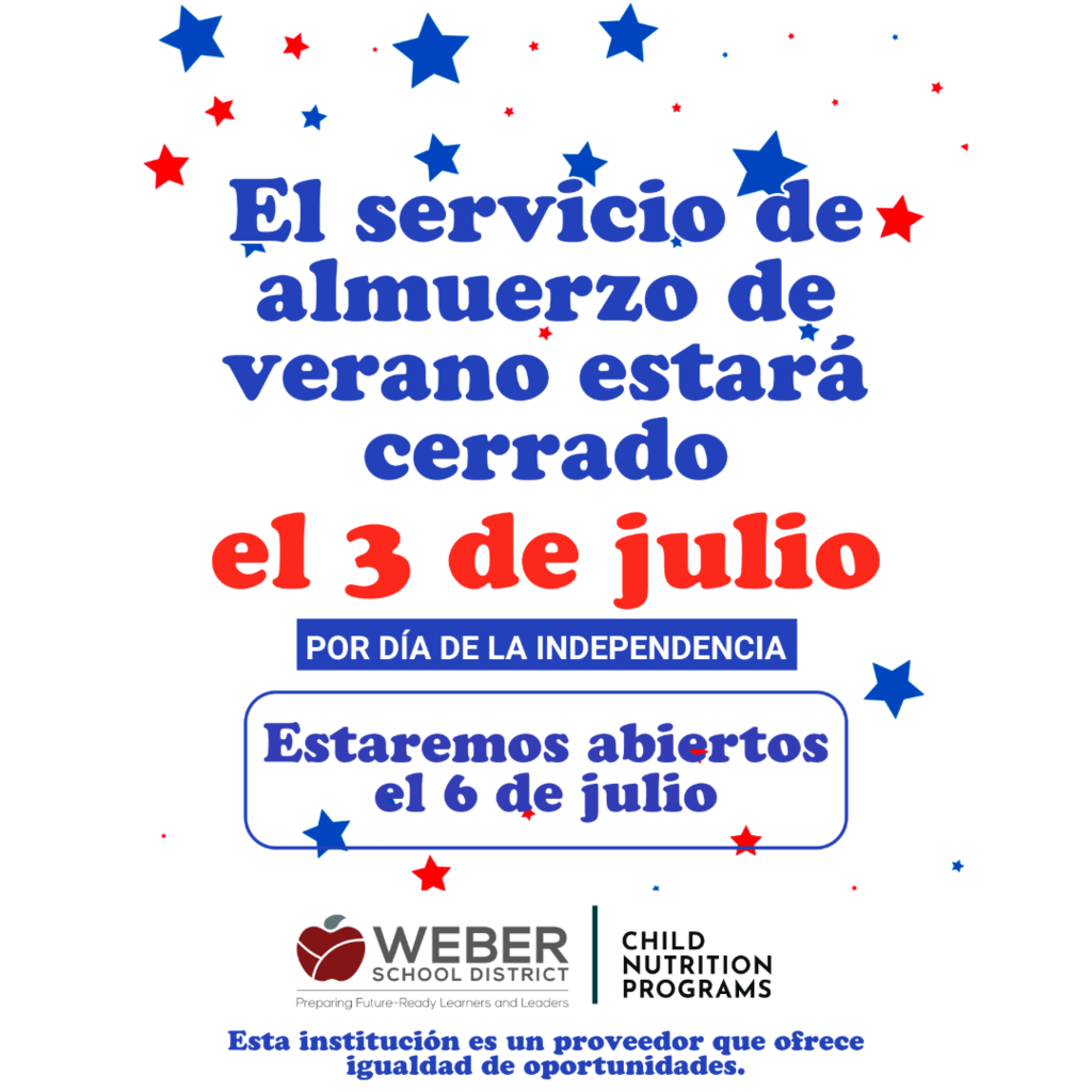 No summer lunch July 3rd