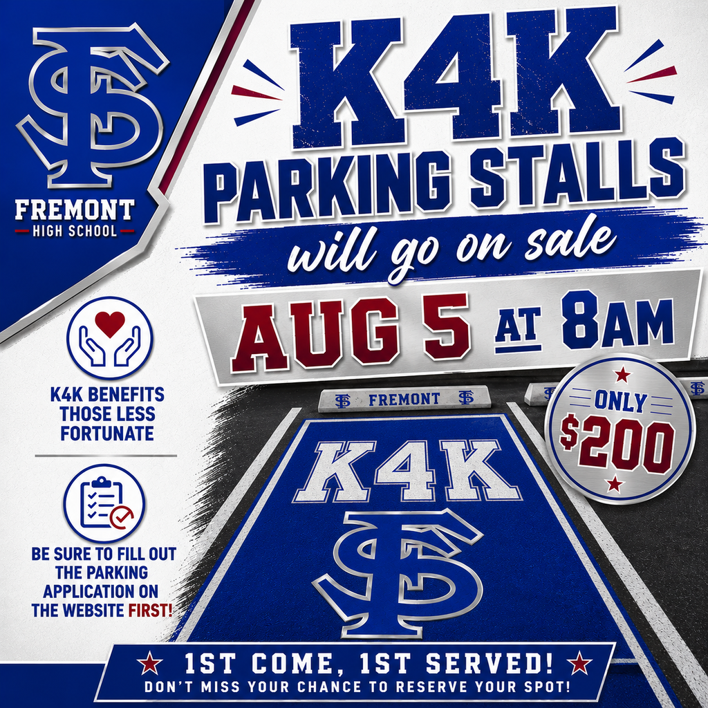 K4K Parking stalls will go on sale Aug 5th at 8 am - 1st come 1st served. Must fill out application from the website prior to purchase. 