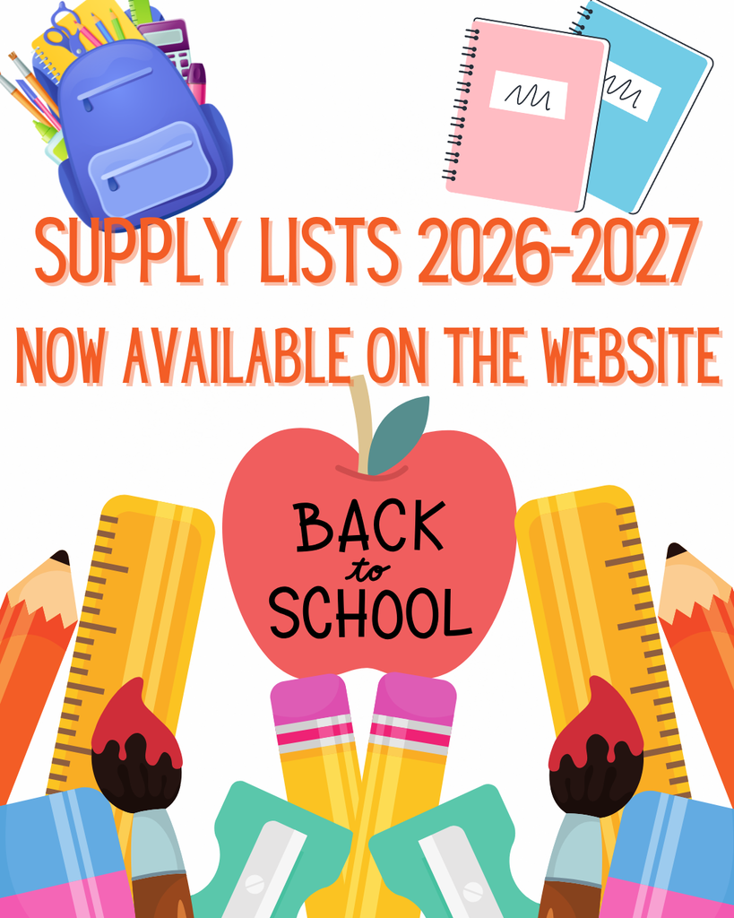 2026-27 Supply list available on the website.