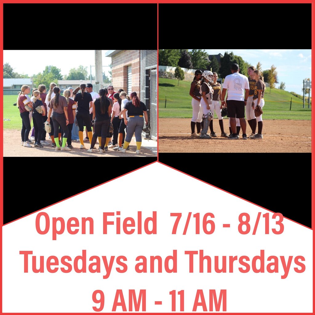 Softball open gyms tue and thur 9-11 in SRJH Softball Field