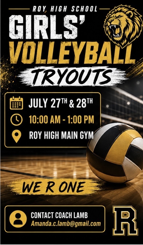Girls Volleyball Tryouts - July 27 & 28