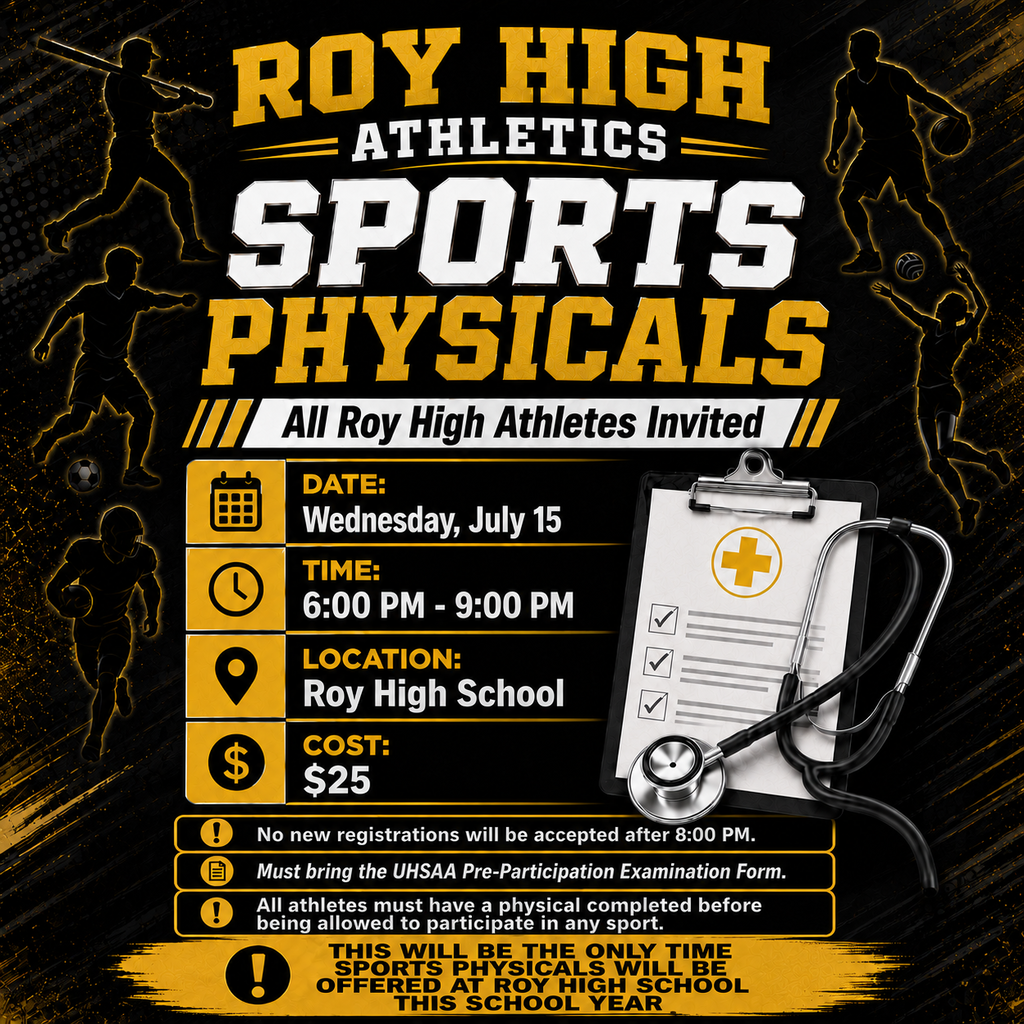 Sports Physicals - Tonight July 15 From 6-9 PM