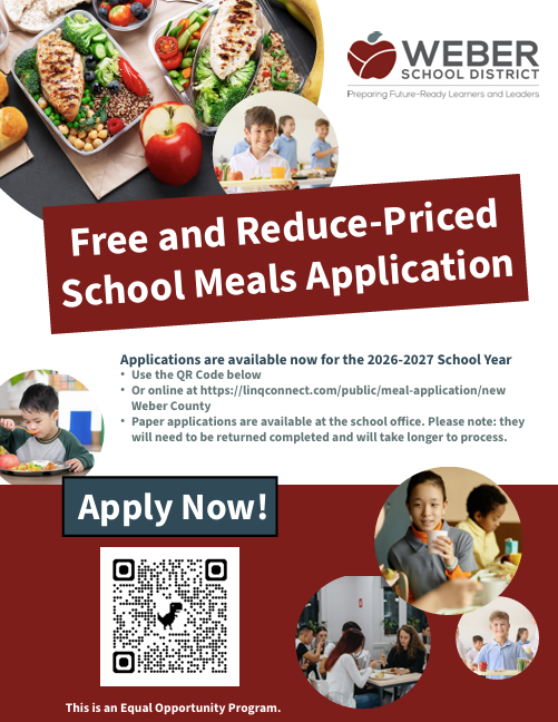 free reduced lunch application flyer