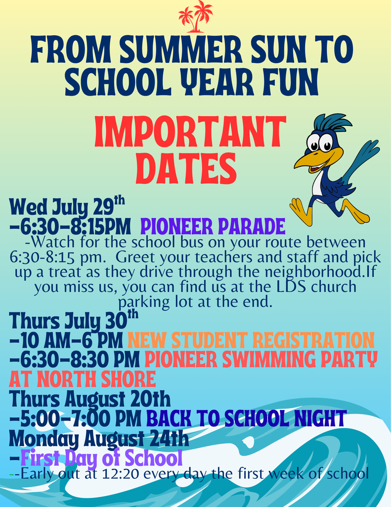 From Summer Sun to School Year Fun- Important Dates
