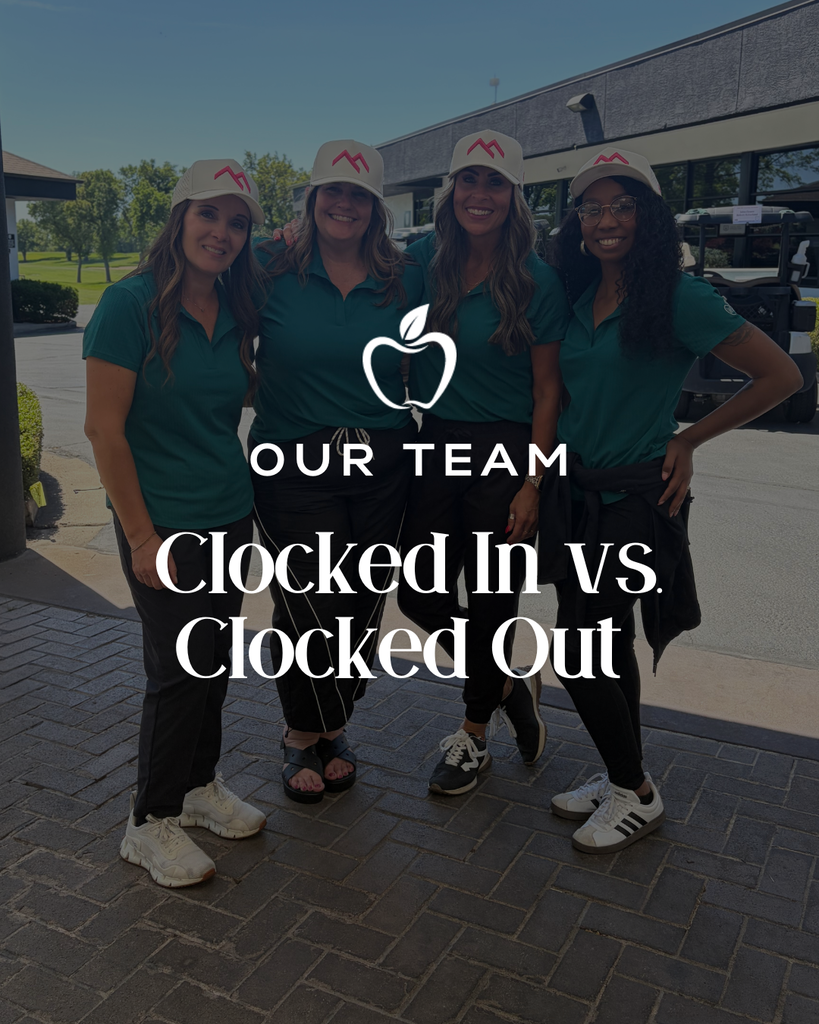 Clocked in vs. Clocked out.