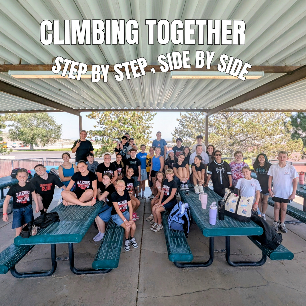 Photographs of Roy junior officers at a challenge course, learning how to be leaders. "Climbing Together. Step by Step, side by side.!"