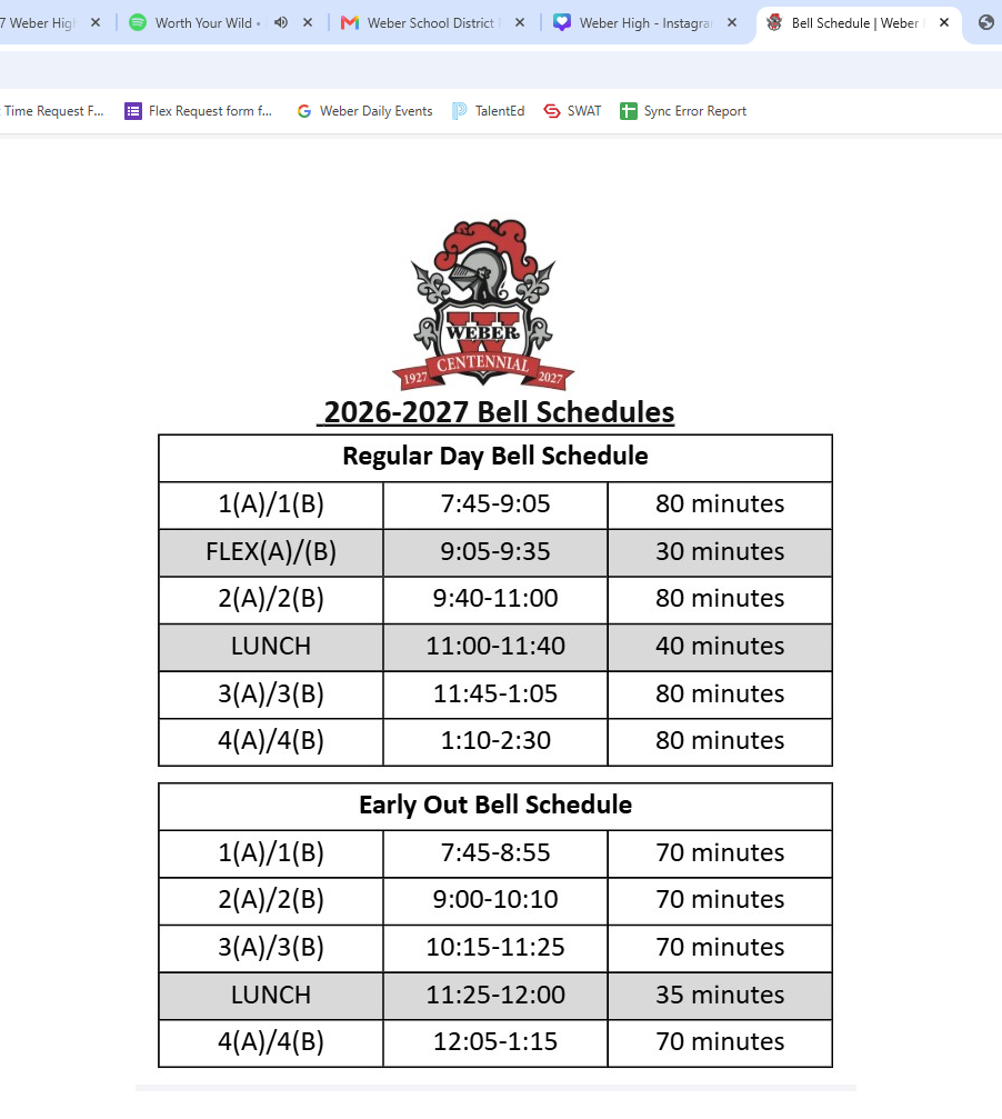 bell schedule