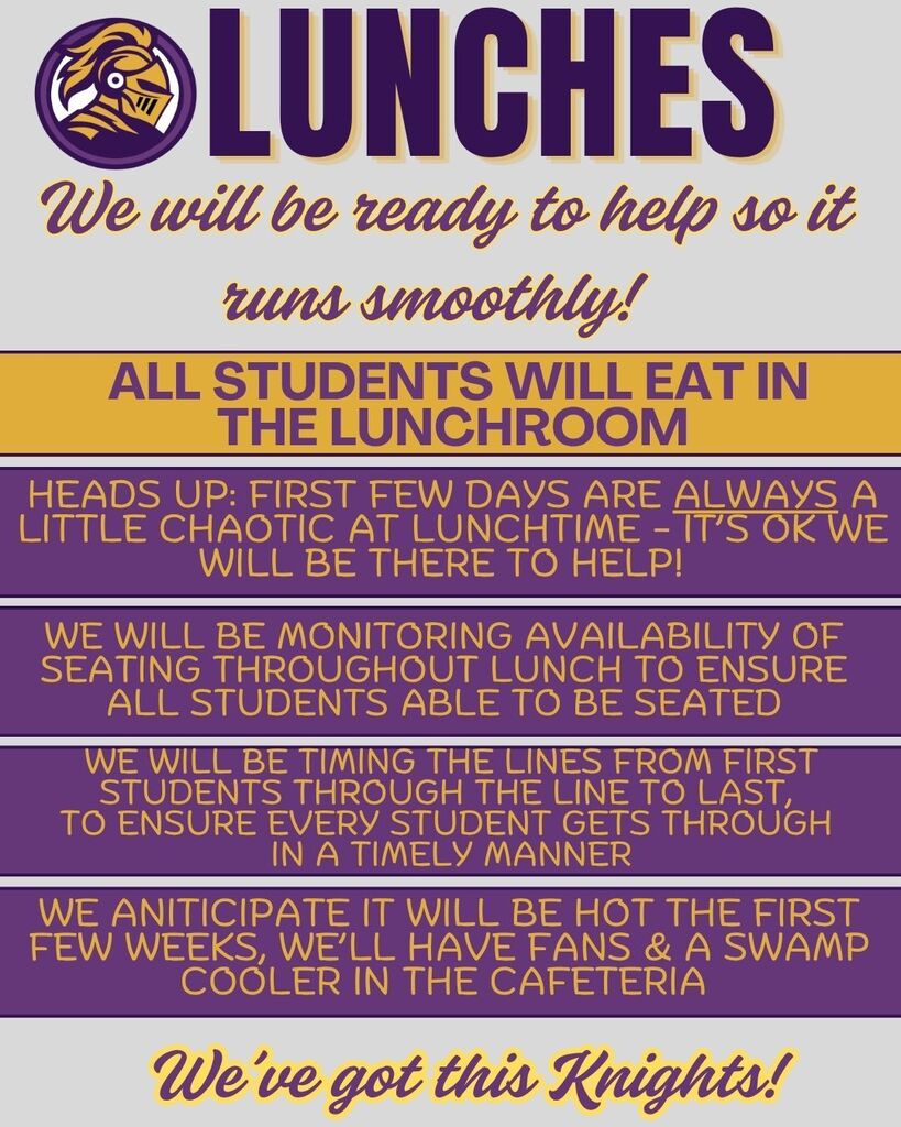 Lunch information