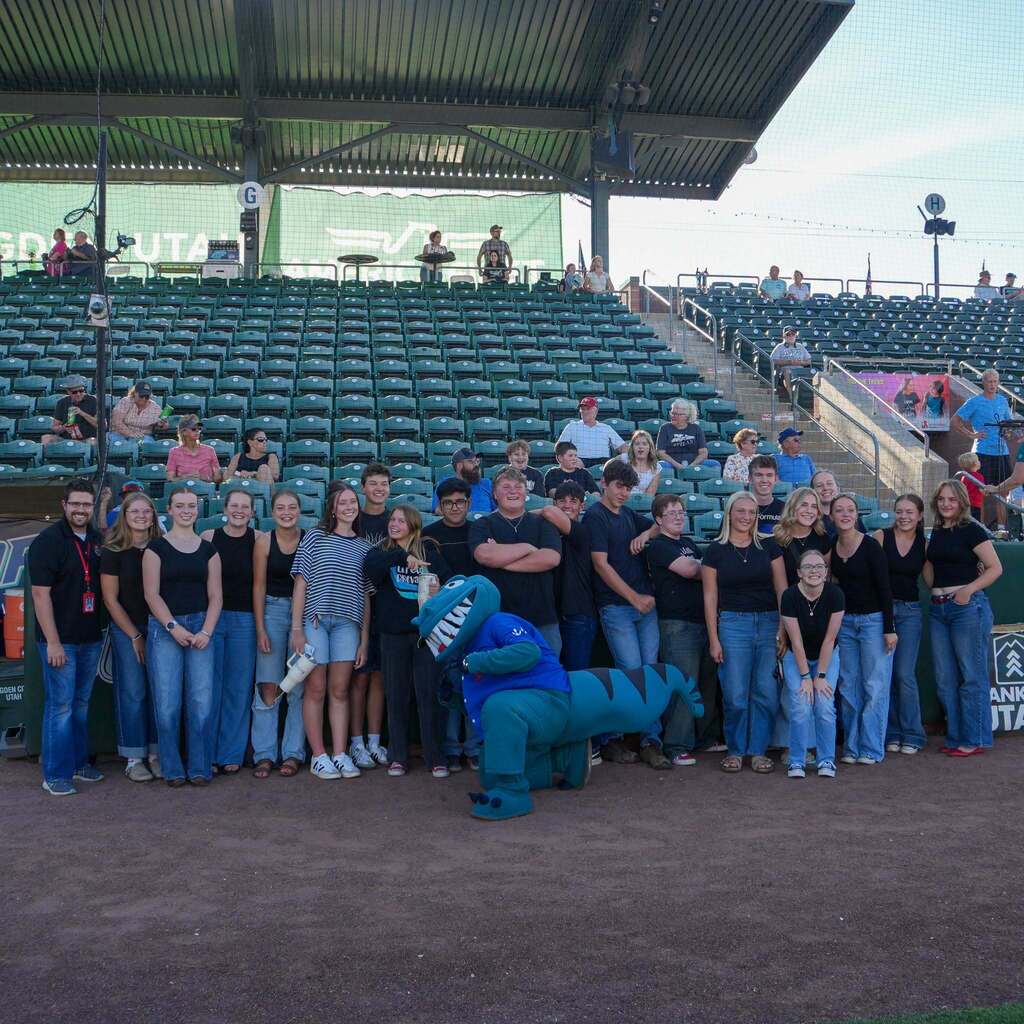 chamber choir getting ready for the anthem