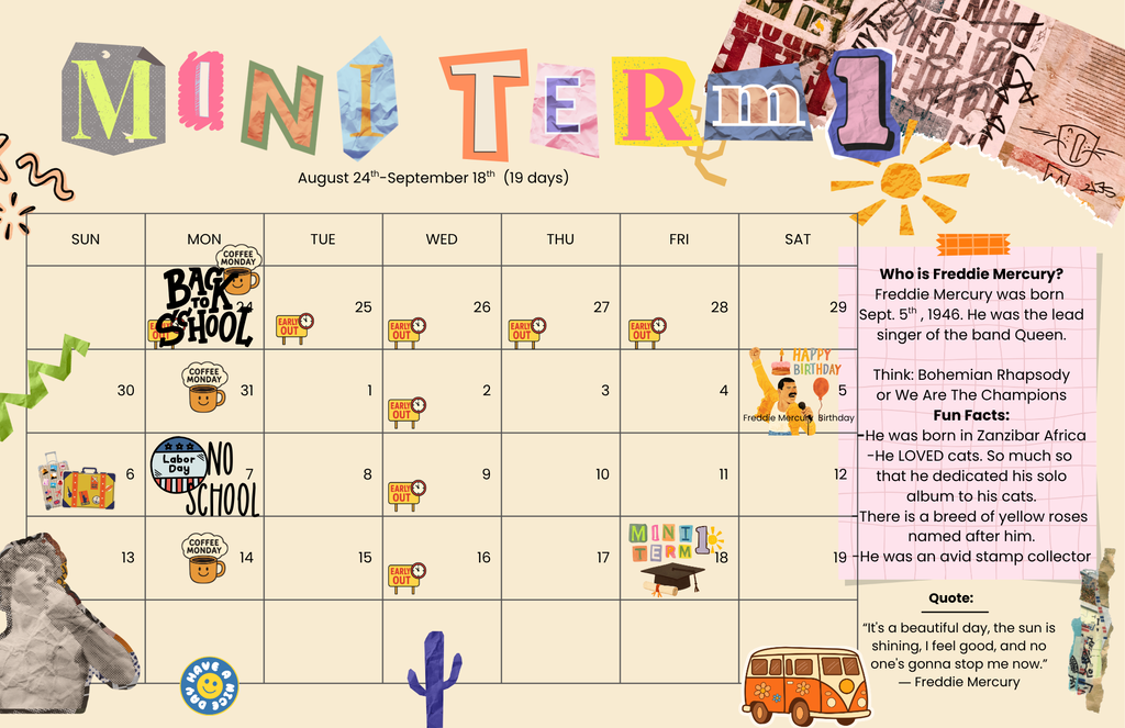 mini term 1 calendar