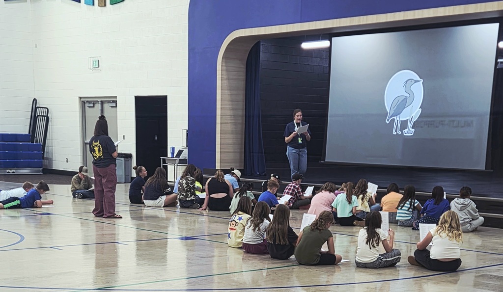 A group of students at their first choir meeting