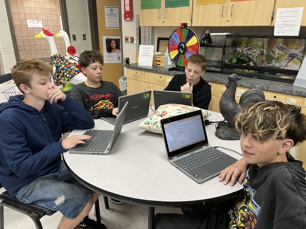 students working in Astin's class