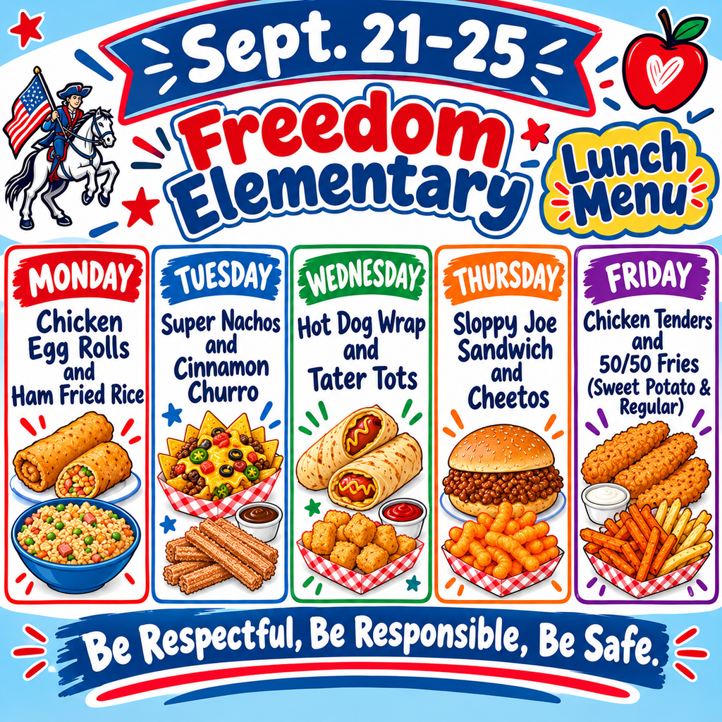 Lunch Menu Sept 21-25