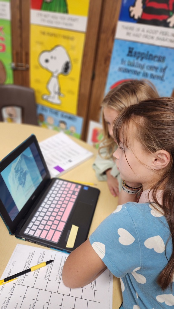 Students working on computer